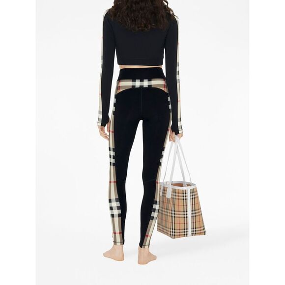 Burberry Women Check Motif Cropped Sweatshirt - Picture 2 of 4